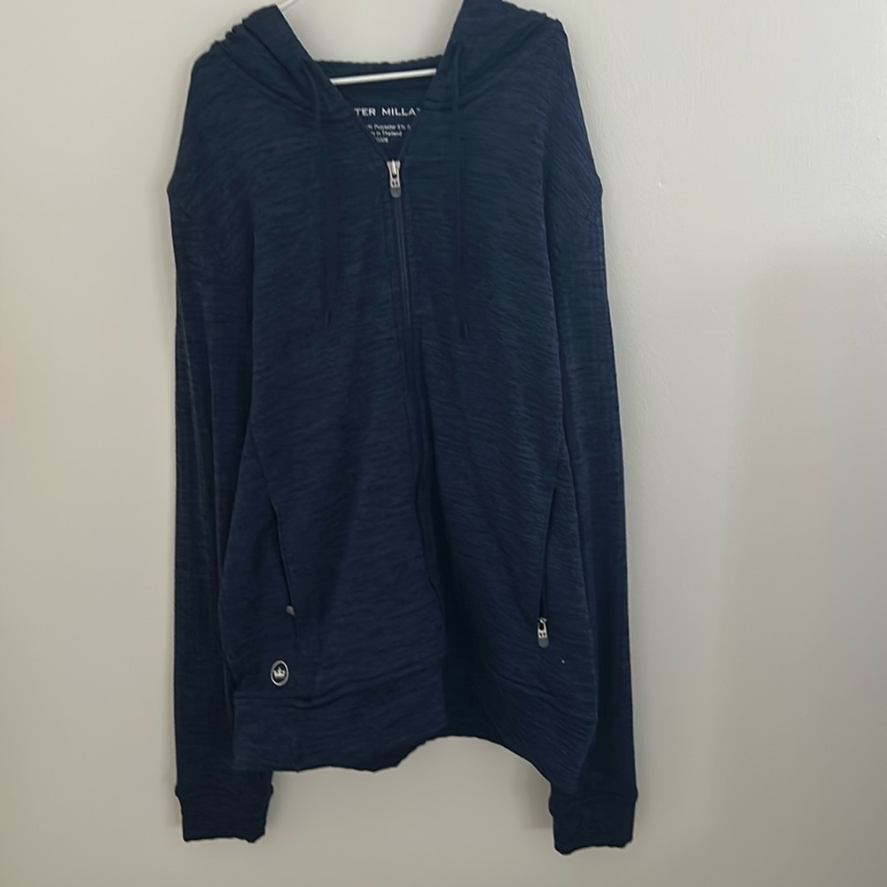 Peter Millar Navy Blue Zip Up Jacket